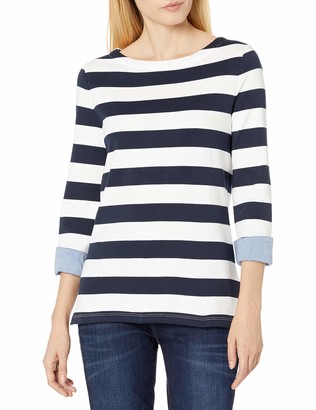 Navy Boatneck Top | Shop the world's largest collection of fashion 