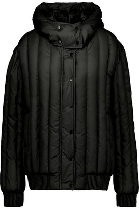 Carven Appliquéd Quilted Shell Hooded Coat