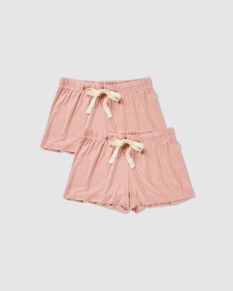 Women's Pink Pyjama Bottoms - Boody 2-Pack Goodnight Sleep Shorts