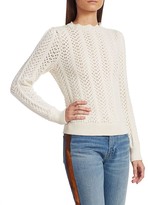 Thumbnail for your product : Frame Pointelle Petal Long-Sleeve Sweater