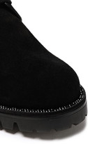 Thumbnail for your product : Rene Caovilla Rene' Caovilla Lace-up Embellished Suede And Leather Ankle Boots
