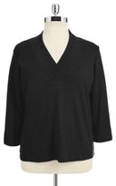 Thumbnail for your product : Rafaella PLUS Plus Knit Layered V-Neck Top