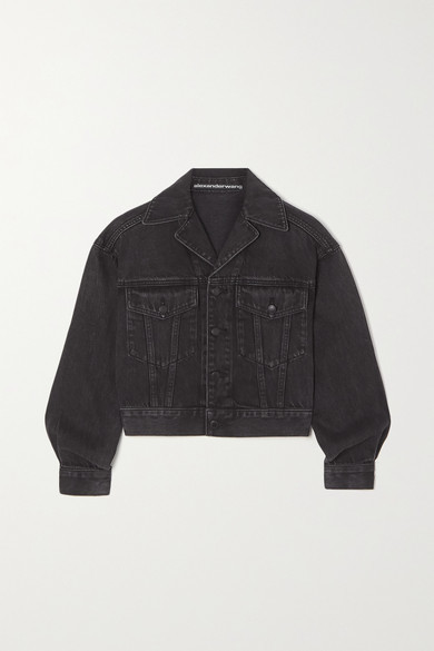 grey jacket black jeans