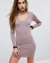 Thumbnail for your product : Motel Bodycon Dress With Choker Detail