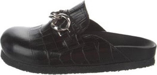 LAST Leather Mules Black Round-Toes Unfortunately, due to restrictions, this item may not be eligible for shipping in all areas.