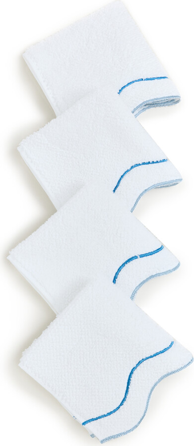 Kassatex Shopbop x Scalloped Washcloth Set