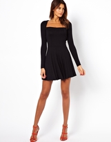 Thumbnail for your product : ASOS Square Neck Skater Dress