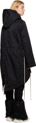 Rick Owens Black Fishtail Coat