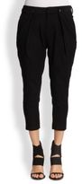 Thumbnail for your product : Helmut Lang Cropped Pleated-Front Pants