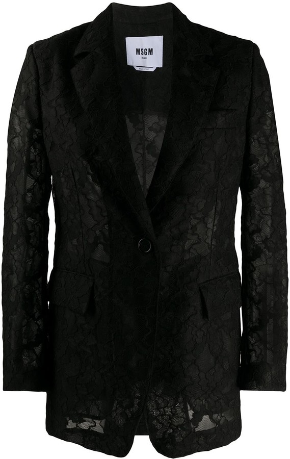 black lace blazer jacket