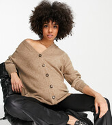 Thumbnail for your product : ASOS Maternity ASOS DESIGN Maternity oversized cardigan with button through in taupe