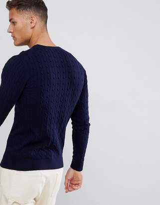Jack and Jones Cable Knit In 100% Cotton