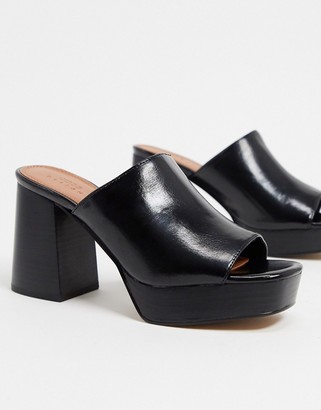 platform heel mules