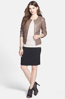 Thumbnail for your product : Halogen Quilted Leather Jacket (Online Only)