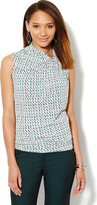Thumbnail for your product : New York and Company Drape-Front Knit Blouse - Abstract Print