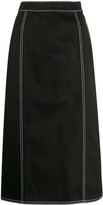 Thumbnail for your product : Alexander McQueen Contrast Stitching Pleated Skirt