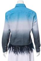 Thumbnail for your product : Opening Ceremony Ostrich Feather Button-Up Top