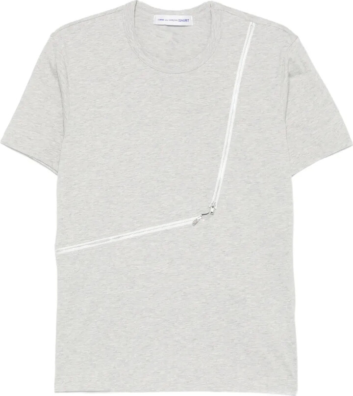 Comme des Garçons Shirt zip-detail cotton T-shirt