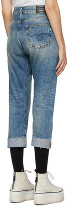 R 13 Blue Cross-Over Jeans