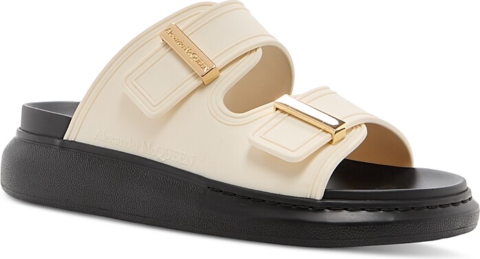 Alexander McQueen Women's Leather Slide Sandals