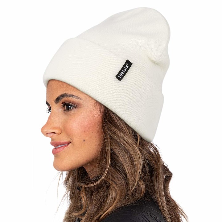 FURTALK Womens Beanie Hat Acrylic Knit Cuffed Hat Soft Warm Winter Hats -  ShopStyle