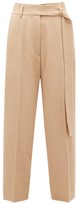 Thumbnail for your product : Petar Petrov Hilary Cropped Virgin-wool Twill Trousers - Nude