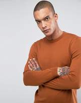 Thumbnail for your product : ASOS Cotton Jumper In Dark Tan