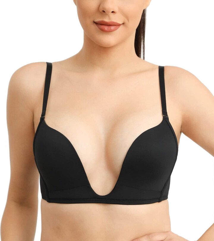 HOOUDO Front Fastening Bras for Women UK Push Up Non Wired