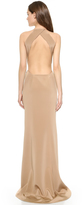 Thumbnail for your product : Kaufman Franco Backless Deep V Gown