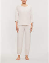 Thumbnail for your product : The White Company Ribbed stretch-jersey pyjama set