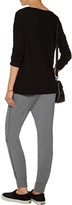 Thumbnail for your product : Alexander Wang T by Velvet-trimmed cotton-blend tapered pants