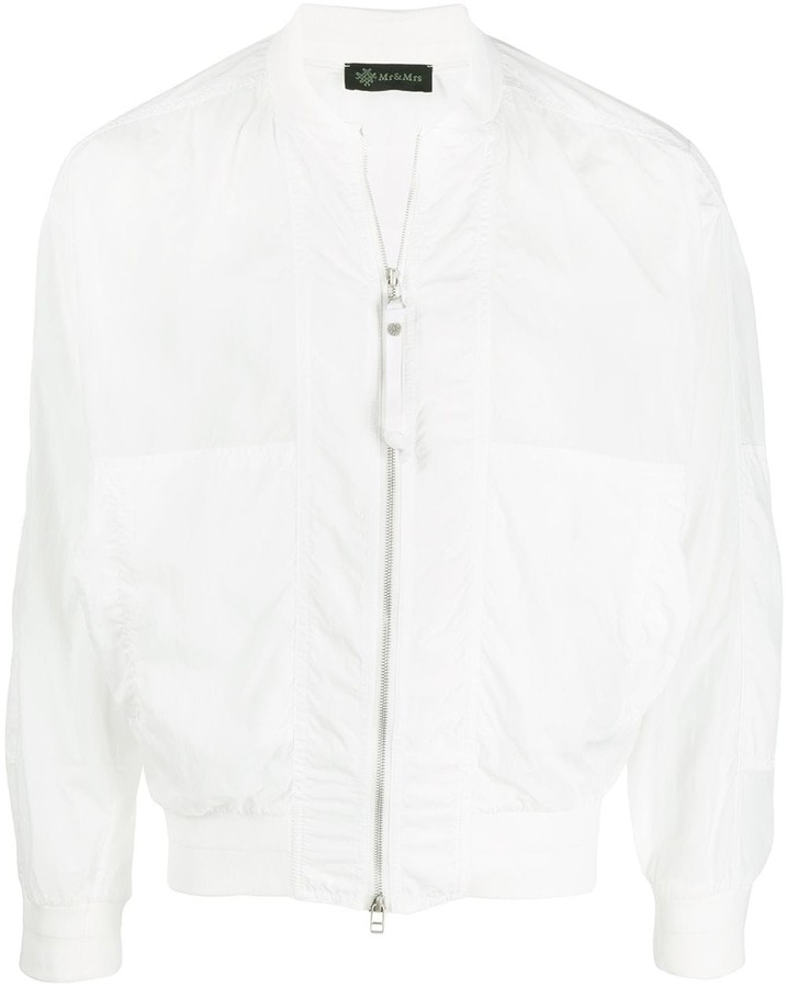 white bomber jacket mens
