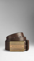 Thumbnail for your product : Burberry Leather Plaque Belt