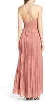 Thumbnail for your product : Lulus Plunging V-Neck Pleat Georgette Gown