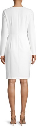 Donna Karan Ruffled Long-Sleeve Dress