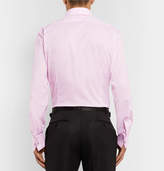 Thumbnail for your product : Tom Ford Pink Slim-fit Bib-front Cotton-voile Shirt - Pink