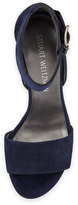 Thumbnail for your product : Stuart Weitzman Mostly Suede Platform Sandal, Nice Blue