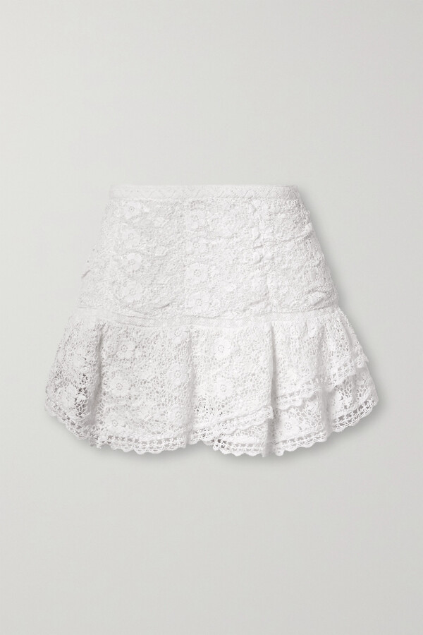 white crochet wrap skirt
