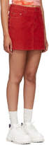 Thumbnail for your product : Acne Studios Red Bla Konst Corduroy Miniskirt