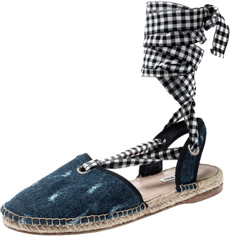 denim espadrille flats