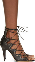 Thumbnail for your product : Isabel Marant Black Leather Lelie Ghillies Gladiator Sandals