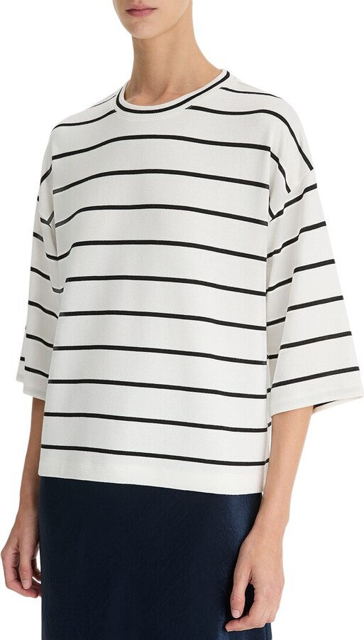 Vince Striped Wide Sleeve Tee