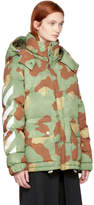 Thumbnail for your product : Off-White Green Camo Down Diagonal Jacket