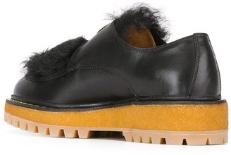 Car Shoe eyelet buckle detail loafers - women - Leather/rubber - 39.5