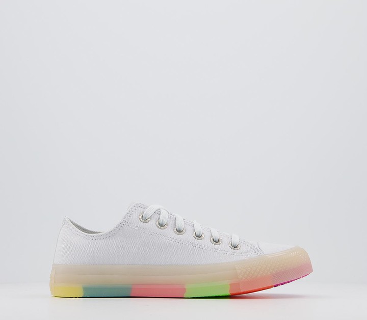 converse all star low trainers rainbow black exclusive