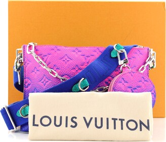 Louis Vuitton Trio Pouch Taurillon Illusion Blue/Pink