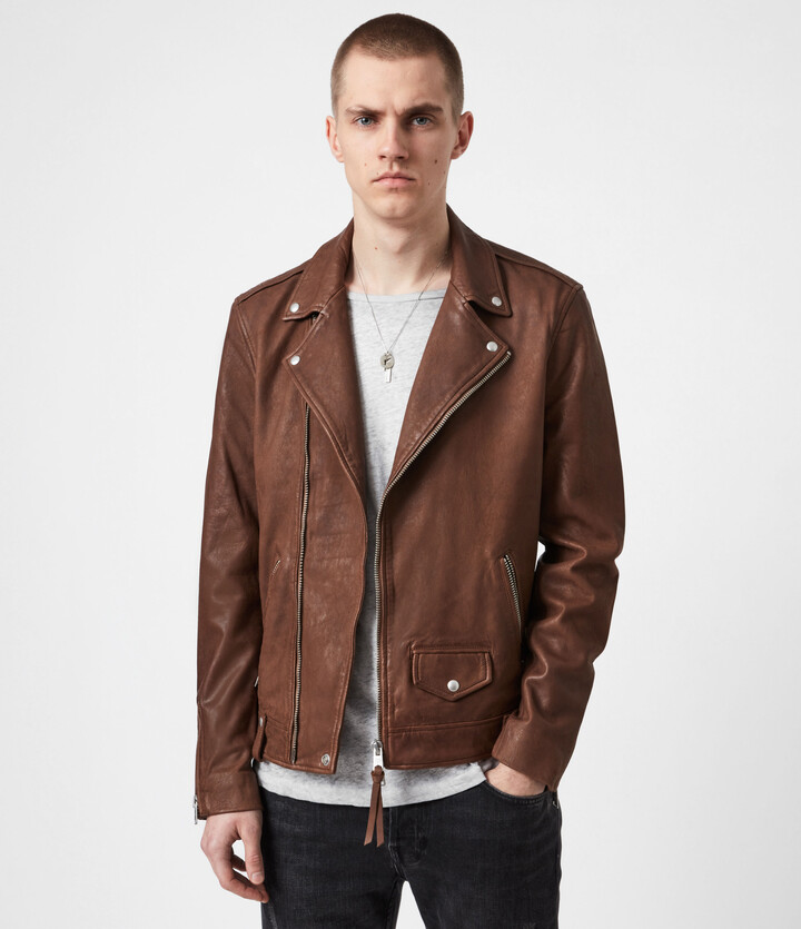 AllSaints Milo Leather Biker Jacket - ShopStyle