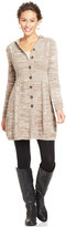 Thumbnail for your product : Style&Co. Marled-Cable-Knit Hooded Cardigan