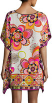 Thumbnail for your product : Trina Turk Sabita Floral Silk Mini Caftan, Multicolor