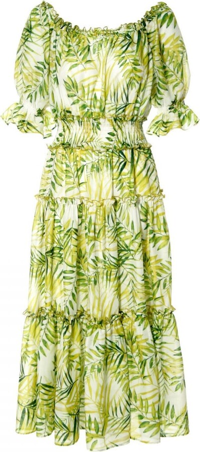 Aggi by Halewski Green Taja White-Lime Dress